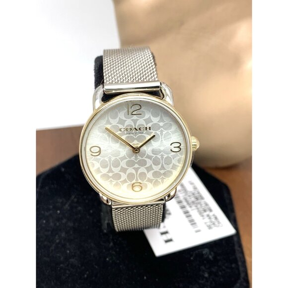 Coach Women's Watch 14000115 Elliot Quartz Silver Dial Two Tone Steel 28mm Set - Picture 13 of 14